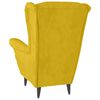 vidaXL Fauteuil jaune moutarde velours