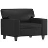 vidaXL Fauteuil Noir 60 cm Similicuir