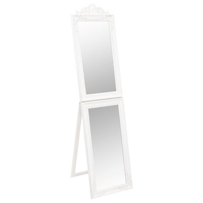 vidaXL Miroir sur pied Blanc 50x200 cm