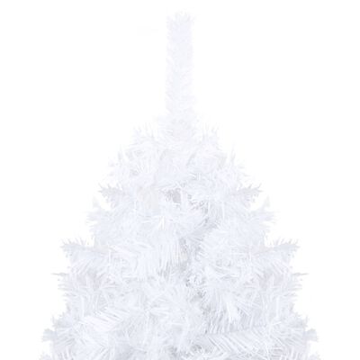 vidaXL Arbre de Noël artificiel pré-éclairé et boules blanc 150 cm PVC