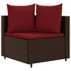 vidaXL Salon de jardin avec coussins 7 pcs marron r&eacute;sine tress&eacute;e