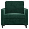 vidaXL Fauteuil Vert fonc&eacute; 60 cm Velours