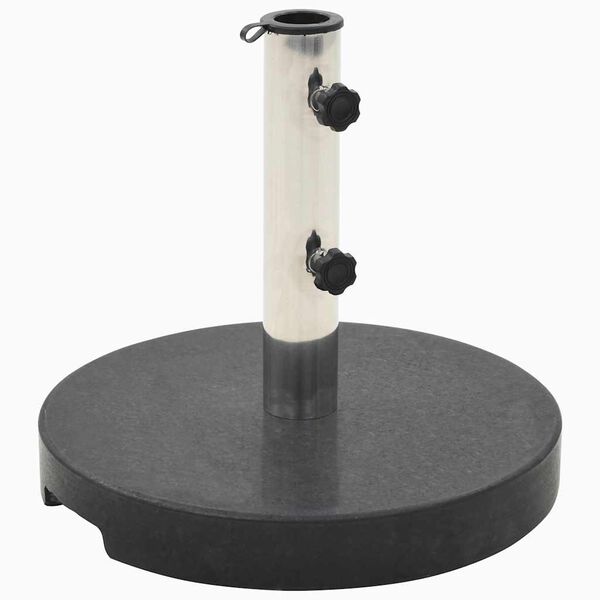 vidaXL Socle de parasol Granite 20 kg Rond Noir