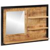 vidaXL Miroir avec &eacute;tag&egrave;res 80x8x55 cm verre et bois massif manguier