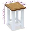 vidaXL Tables d'appoint 2 pcs 27 x 24 x 37 cm bois de ch&ecirc;ne massif