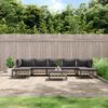 vidaXL Salon de jardin 8 pcs avec coussins anthracite r&eacute;sine tress&eacute;e