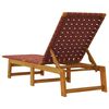 vidaXL Chaises longues rouge bois d'acacia solide et tissu