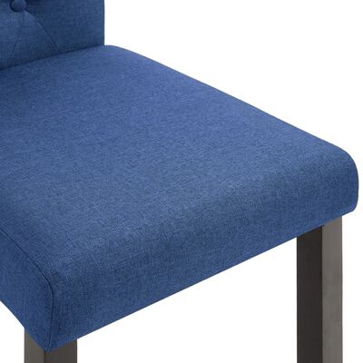 vidaXL Chaises à manger lot de 2 bleu tissu