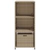 vidaXL Armoire de rangement de jardin beige 50x55x115cm résine tressée