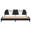 vidaXL Cadre de lit Viana sans matelas noir et blanc 193x203 cm similicuir