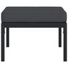 vidaXL Tabourets de jardin et coussins gris lot de 2 60x60x35 cm acier