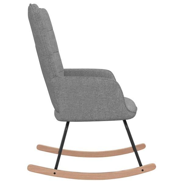 vidaXL Chaise à bascule Gris clair Tissu