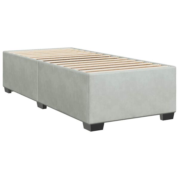 vidaXL Cadre de lit sans matelas gris clair velours
