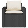vidaXL Salon de jardin 4 pcs avec coussins noir r&eacute;sine tress&eacute;e