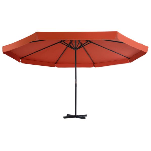 vidaXL Parasol d'extérieur avec mât en aluminium 500 cm terre cuite