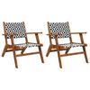 vidaXL Chaises de jardin lot de 2 Bois d'acacia massif