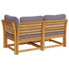 vidaXL Salon de jardin 2 pcs avec coussins bois massif d'acacia