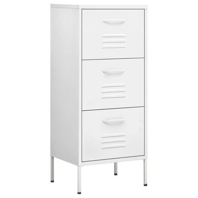 vidaXL Armoire de rangement Blanc 42,5x35x101,5 cm Acier