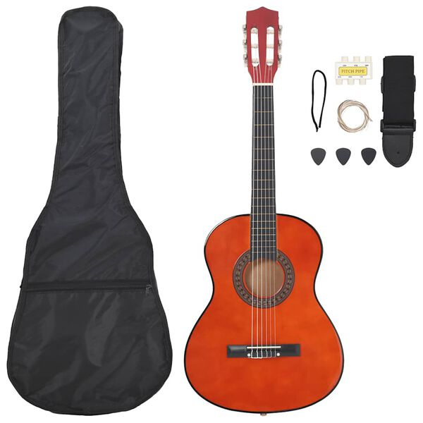 vidaXL Ensemble de guitare classique pour débutants 8 pcs 3/4 36"