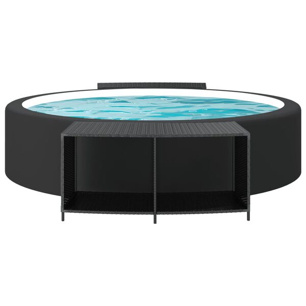 vidaXL &Eacute;tag&egrave;res de rangement 2 pcs noir r&eacute;sine tress&eacute;e