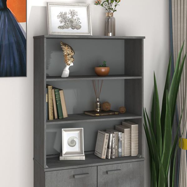 vidaXL Dessus de buffet HAMAR Gris fonc&eacute; 85x35x100 cm Bois de pin