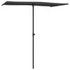 vidaXL Parasol de jardin avec m&acirc;t en aluminium 180x110 cm anthracite