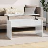 vidaXL Table basse blanc brillant 102x50,5x52,5 cm bois d'ing&eacute;nierie
