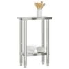 vidaXL Table de travail de cuisine 55x30x85 cm acier inoxydable