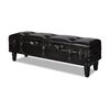 vidaXL Banc de rangement 111cm marron fonc&eacute; bois massif pin similicuir