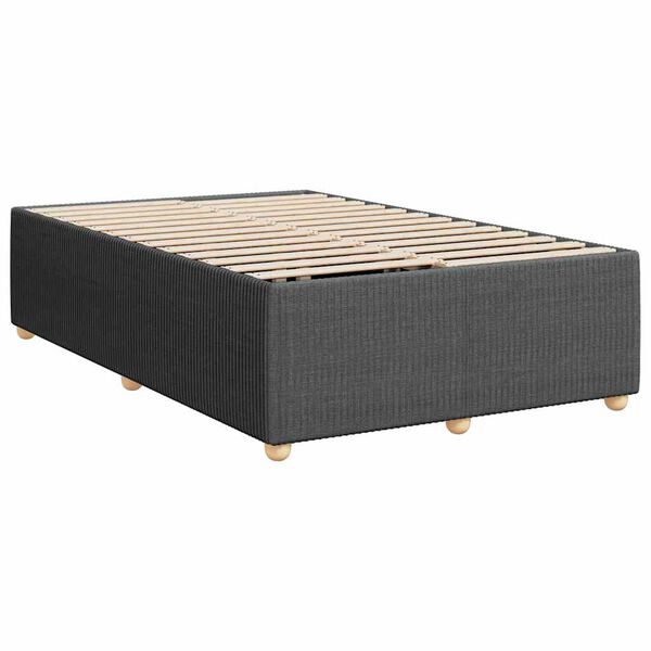 vidaXL Cadre de lit sans matelas gris foncé tissu