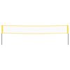 vidaXL Filet de badminton jaune et noir 600x155 cm tissu PE