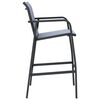 vidaXL Chaises de bar de jardin lot de 2 Gris Txtilène