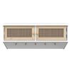 vidaXL Porte-manteau mural Blanc Bois d'ing&eacute;nierie et rotin naturel