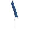 vidaXL Parasol de jardin avec mât en aluminium 180x110 cm Bleu azuré