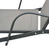 vidaXL Chaises longues lot de 2 avec table Textil&egrave;ne et acier