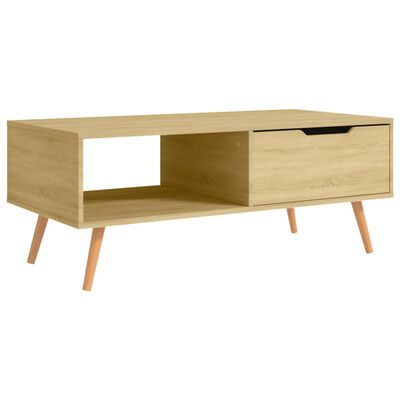 vidaXL Table basse Chêne Sonoma 100x49,5x43 cm Bois d'ingénierie