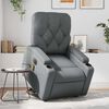 vidaXL Fauteuil inclinable de massage électrique gris similicuir