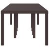 vidaXL Table de Jardin Marron 300 x 100 x 73 cm polyrotin