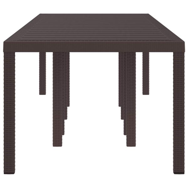 vidaXL Table de Jardin Marron 300 x 100 x 73 cm polyrotin