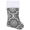 vidaXL Jupe de sapin de No&euml;l de luxe avec chaussette Gris 150 cm Tissu
