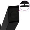 vidaXL Pieds de table &agrave; manger en forme de X, 2 pi&egrave;ces, noir, 57 x (72-73) cm, acier
