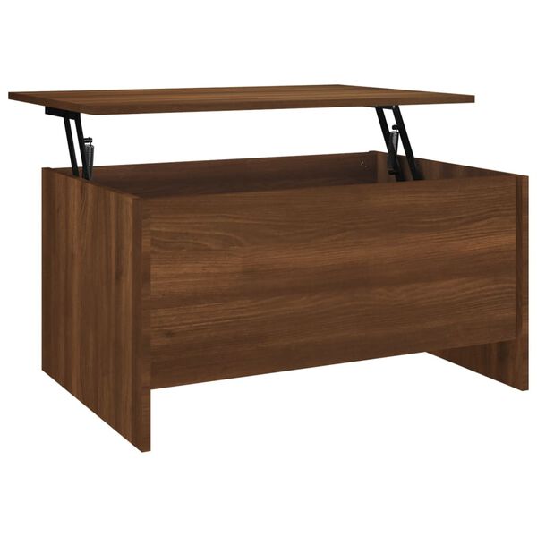 vidaXL Table basse Chêne marron 80x55,5x41,5 cm Bois d'ingénierie