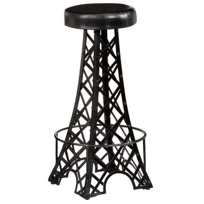 vidaXL Tabourets de bar lot de 2 cuir véritable