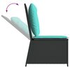 vidaXL Canap&eacute; inclinable de jardin avec coussins noir r&eacute;sine tress&eacute;e