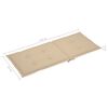 vidaXL Chaises de jardin lot de 4 avec coussins beige Bois teck solide