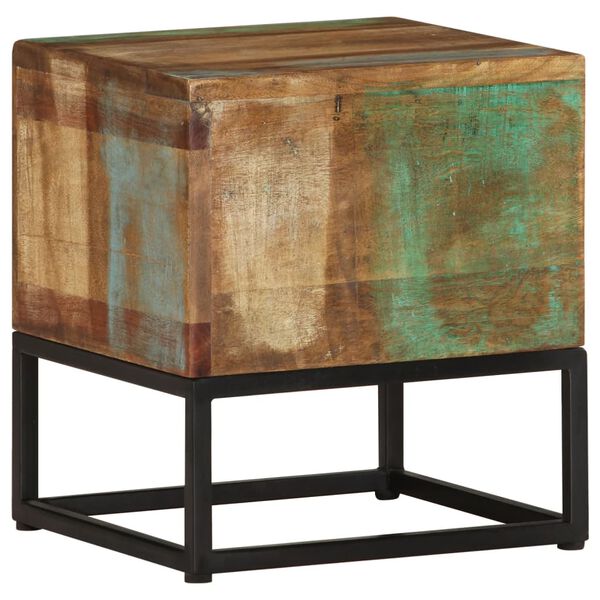 vidaXL Table d'appoint 30x30x33 cm Bois de r&eacute;cup&eacute;ration massif