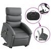 vidaXL Fauteuil inclinable de massage électrique gris similicuir