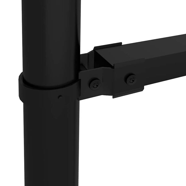 vidaXL Cl&ocirc;ture de jardin Woerden avec pointe en acier noir 170&nbsp;x&nbsp;100&nbsp;cm