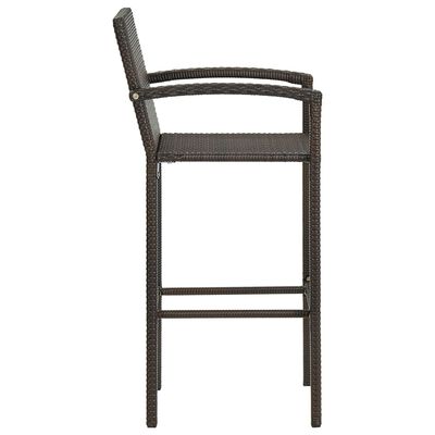 vidaXL Tabourets de bar lot de 2 marron résine tressée