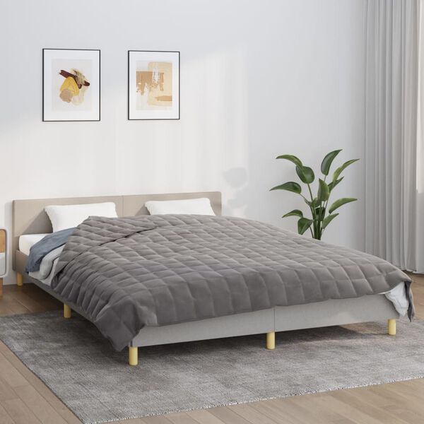 vidaXL Couverture lestée Gris 220x230 cm 11 kg Tissu